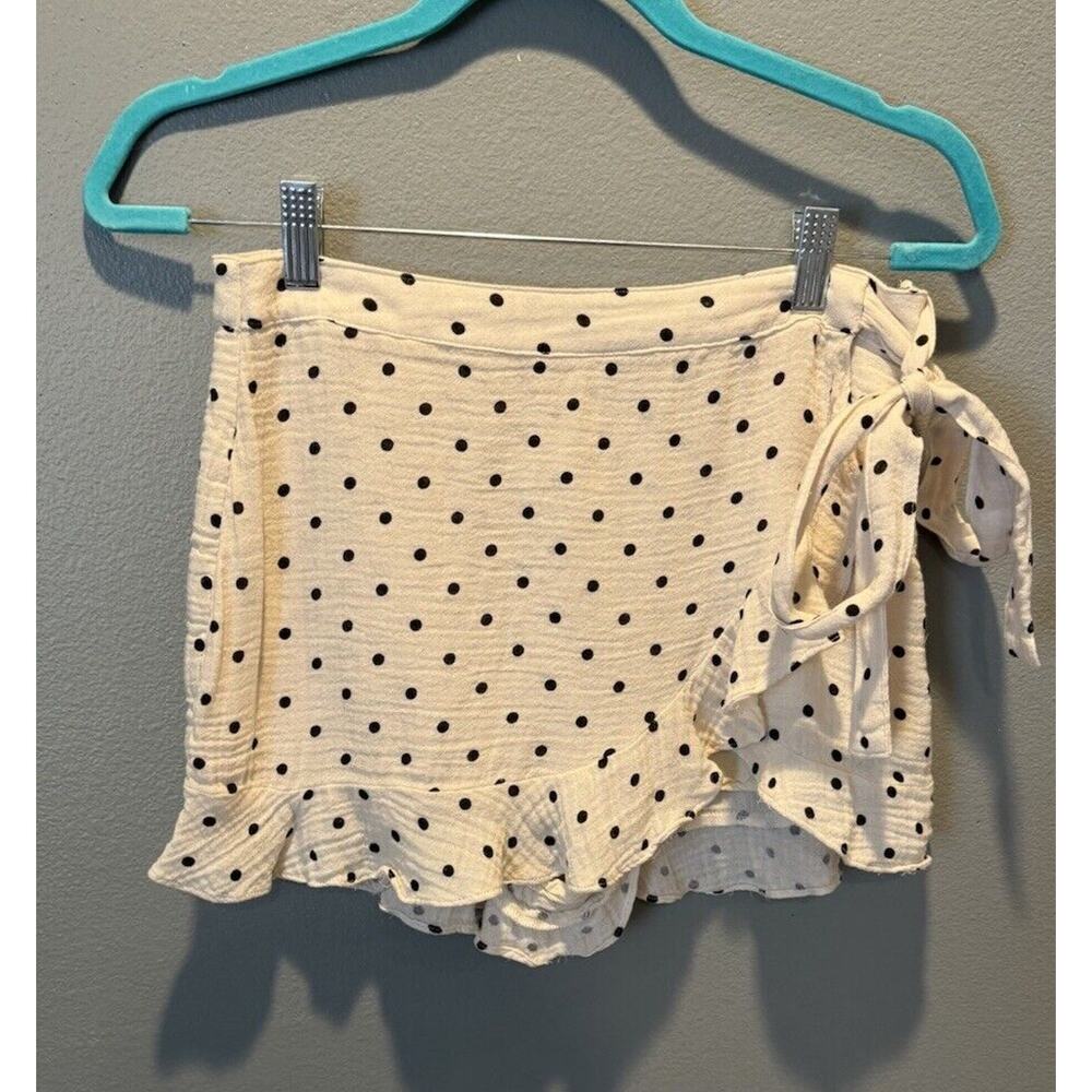 Altard State Womens Skort S Mini Ruffle Hem Polka Dot